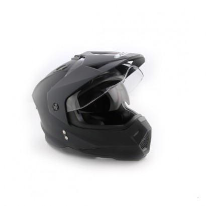 Шлем (мотард) Ataki FF802 Solid (Черны матовый)