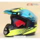 Шлем (кроссовый)  EVS T5 WORKS (синий/Hi-Vis желтый глянцевый)