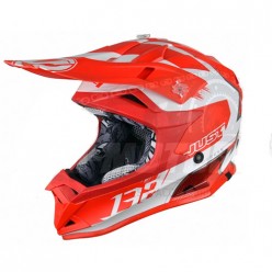 Шлем (кроссовый) JUST1 J32 PRO Kick белый/красный