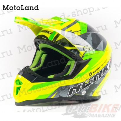 Шлем (кроссовый) NENKI 316 yellow/green/black
