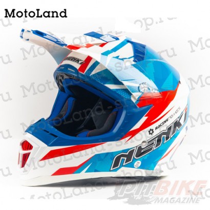 Шлем (кроссовый) NENKI 316 white/blue/red